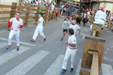 Fotos del encierro y la gigantada del quinto día de las fiestas de Tudela 2018, 28 de julio.