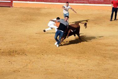 Fotos del encierro y la gigantada del quinto día de las fiestas de Tudela 2018, 28 de julio.