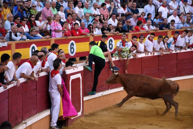 Fotos del encierro y la gigantada del quinto día de las fiestas de Tudela 2018, 28 de julio.