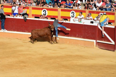 Fotos del encierro y la gigantada del quinto día de las fiestas de Tudela 2018, 28 de julio.