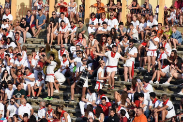 Fotos del encierro y la gigantada del quinto día de las fiestas de Tudela 2018, 28 de julio.