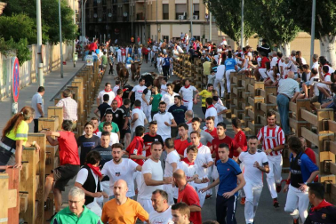 Fotos del encierro y la gigantada del quinto día de las fiestas de Tudela 2018, 28 de julio.