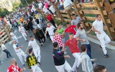 Fotos del encierro, pasacalles, homenaje al tudelano adoptivo, feria de alimentos artesanos y concurso de recortadores del sexto día de las fiestas de Tudela 2018, 29 de julio