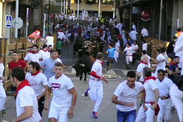 Fotos del encierro, pasacalles, homenaje al tudelano adoptivo, feria de alimentos artesanos y concurso de recortadores del sexto día de las fiestas de Tudela 2018, 29 de julio