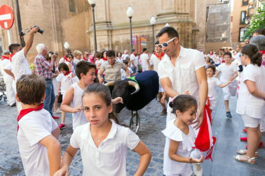 Fotos del encierro, despedida de gigantes, paellada popular y encierro infantil del último día de las fiestas de Tudela 2018, 29 de julio.