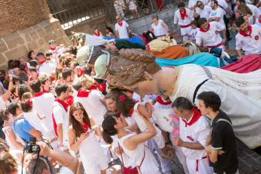 Fotos del encierro, despedida de gigantes, paellada popular y encierro infantil del último día de las fiestas de Tudela 2018, 29 de julio.