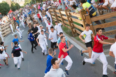 Fotos del encierro, despedida de gigantes, paellada popular y encierro infantil del último día de las fiestas de Tudela 2018, 29 de julio.