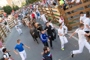Fotos del encierro, despedida de gigantes, paellada popular y encierro infantil del último día de las fiestas de Tudela 2018, 29 de julio.