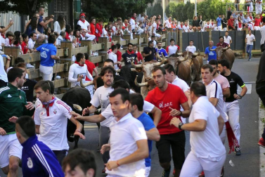 Fotos del encierro, despedida de gigantes, paellada popular y encierro infantil del último día de las fiestas de Tudela 2018, 29 de julio.