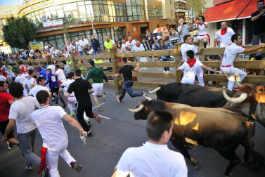 Fotos del encierro, despedida de gigantes, paellada popular y encierro infantil del último día de las fiestas de Tudela 2018, 29 de julio.