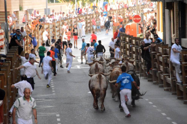 Fotos del encierro, despedida de gigantes, paellada popular y encierro infantil del último día de las fiestas de Tudela 2018, 29 de julio.