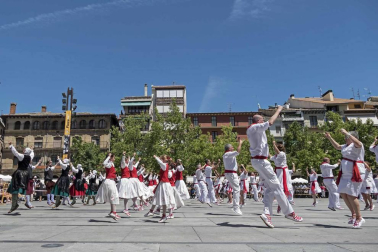 Comienzan las fiestas de la ciudad del Ega. La bajadica del Puy, la bajada del Ega, el Baile de La Era y la salida de la Comparsa de Gigantes y cabezudos han sido los principales actos del primer día de fiestas.