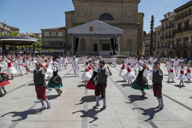 Comienzan las fiestas de la ciudad del Ega. La bajadica del Puy, la bajada del Ega, el Baile de La Era y la salida de la Comparsa de Gigantes y cabezudos han sido los principales actos del primer día de fiestas.