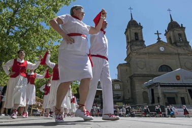 Comienzan las fiestas de la ciudad del Ega. La bajadica del Puy, la bajada del Ega, el Baile de La Era y la salida de la Comparsa de Gigantes y cabezudos han sido los principales actos del primer día de fiestas.