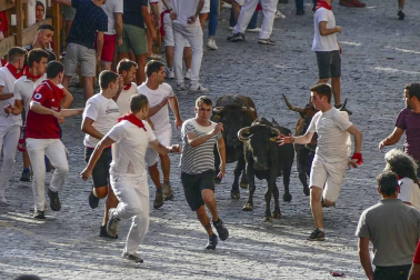 La Pañuelada de los chicos y la procesión han sido algunos de los actos principales de este domingo 5 de agosto, tercer día de fiestas de la ciudad del Ega