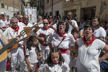 La Pañuelada de los chicos y la procesión han sido algunos de los actos principales de este domingo 5 de agosto, tercer día de fiestas de la ciudad del Ega