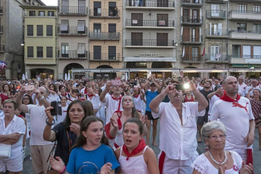 Imágenes de las Fiestas de Estella que comprenden: la verbena de plaza de los Fueros, homenaje a los mayores, bombada, Gorgorito, comidas de Quintos en el paseo de los Llanos, baile de la era y popurri estellés.