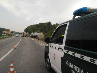 Una persona ha fallecido tras salirse de la vía un camión en Pueyo.