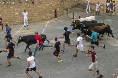 Doctor Deseo abarrotó la plaza de los Fueros en el concierto de la noche del martes; y el miércoles fue el turno de la recepción por parte del Ayuntamiento de los alcaldes de la merindad de Estella, y de la comida solidaria