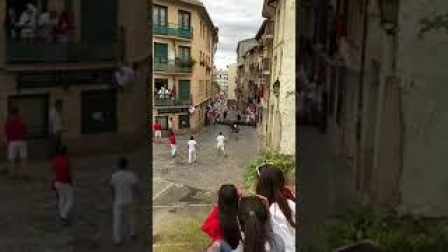 Contusión en la cabeza de un joven en el encierro de Estella