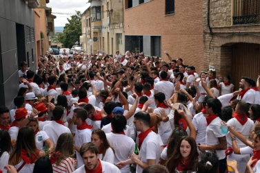 Fotos del cohete de las fiestas de San Roque en Murchante.