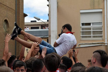 Fotos del cohete de las fiestas de San Roque en Murchante.