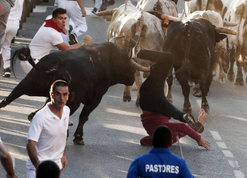 Las vacas de la ganadería Prieto de la Cal, de Huelva, han dejado dos trasladados al CHN, uno por dos cornadas en el muslo derecho.