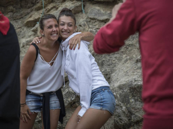Quinto encierro del Pilón de fiestas de Falces 2018, 16 de agosto con la ganadería Adrián Domínguez, de Funes