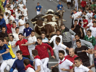 Fotos del tercer día de las fiestas de Tafalla y segundo encierro (16 de agosto de 2018)