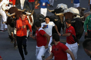 Fotos del tercer día de las fiestas de Tafalla y segundo encierro (16 de agosto de 2018)