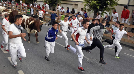 Fotos del tercer día de las fiestas de Tafalla y segundo encierro (16 de agosto de 2018)