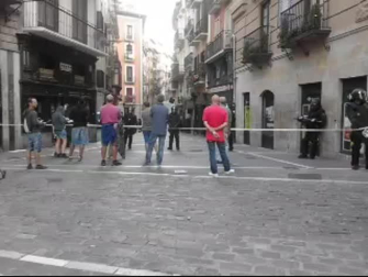 Cacerolada durante el desalojo del gaztetxe Maravillas en Pamplona