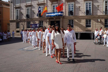 Procesión en honor a San Ireneo en el segundo día de las fiestas de Valtierra