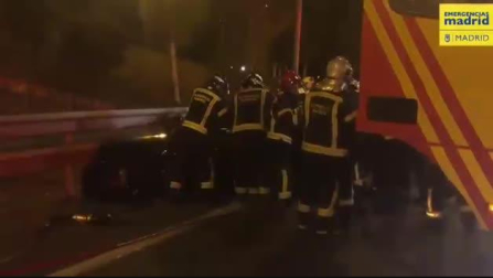 Un 'kamikaze' causa ocho heridos tras circular 19 km en sentido contrario por la M-30