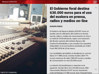 Además, el uso de las vajillas reutilizables en las fiestas de Navarra.