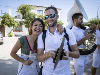 Imágenes del cohete de fiestas de Figarol 2018