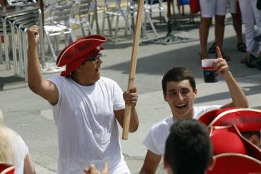 Imágenes del cohete de fiestas de Miranda de Arga 2018