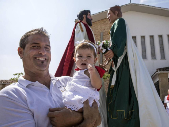 Imágenes del cohete de las fiestas de Rada 2018
