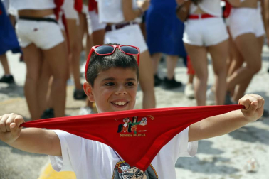 Imágenes del cohete de fiestas de Miranda de Arga 2018