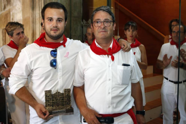 Imágenes del cohete de fiestas de Miranda de Arga 2018