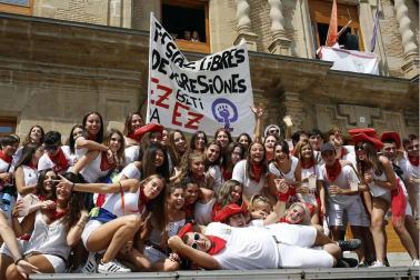 Imágenes del cohete de fiestas de Miranda de Arga 2018
