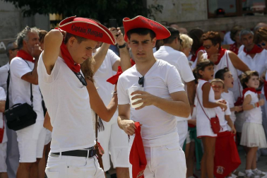 Imágenes del cohete de fiestas de Miranda de Arga 2018