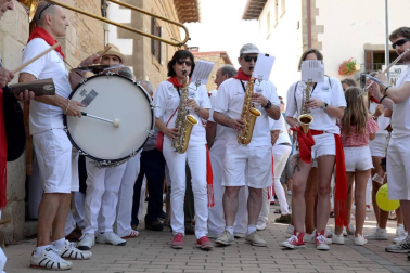 Imágenes del cohete de las fiestas de Barásoain 2018