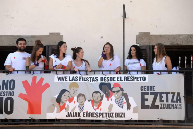 Imágenes del cohete de las fiestas de Barásoain 2018