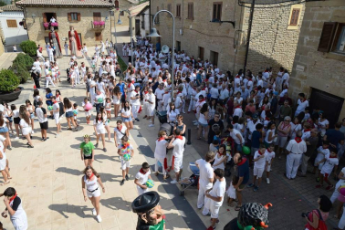 Imágenes del cohete de las fiestas de Barásoain 2018