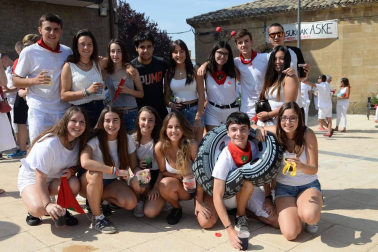 Imágenes del cohete de las fiestas de Barásoain 2018