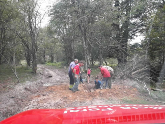 Fotos de la liberación de la vaca semienterrada en Urbasa