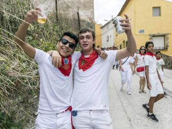 Fotos del cohete de las fiestas de Sesma 2018