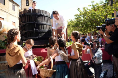 Imágenes de la Fiesta de la Vendimia de Navarra, celebrada en Olite este domingo, 2 de septiembre, y organizada por la Cofradía del Vino de Navarra.