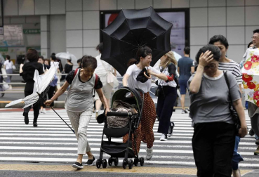 Fotos del tifón más poderoso en llegar a Japón en 25 años.